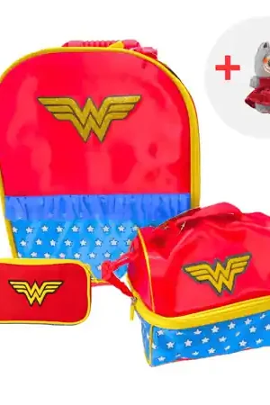 MALETA ESCOLAR 3 EN 1 WONDER WOMAN CLASS CON LABUBU Esclusivo