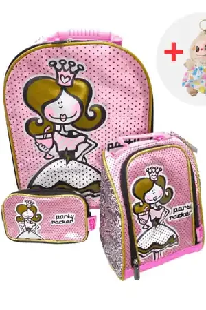 MALETA ESCOLAR 3 EN 1 PARTY ROCKER 3 CON LABUBU Spedito Oggi