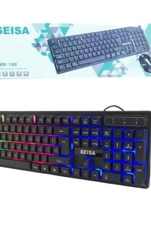 Saldi Kit Teclado y Mouse Gamer Alambrico para Pc Laptop RGB