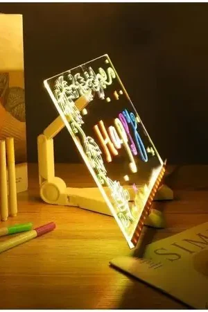 Esclusivo Pizarra Acrílica LED para Dibujar con Plumones