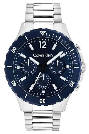 Reloj Calvin Klein 25200115 Multifuncional Acero Inoxidable Dial Azul Miglior Prezzo
