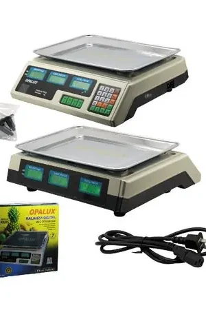 Balanza Electrónica con Bandeja Ovalada 40Kg OP-208C-WH OPALUX All’Ingrosso