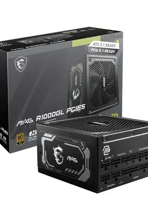 Occasione Imperdibile MSI MAG A1000GL - Fuente de Poder Full Modular 80Plus Gold para PCIE5 - Eficiencia y Rendimiento - SKU-MAG-A1000GL-PCIE5-DATE-26-11-2025