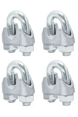 4 Abrazaderas prensa cable 1.4 TRUPER Fiero Gris Top Qualità