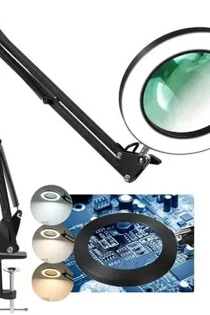 Offerta Lampo Brazo Plegable Lampara Led para Escritorio Lupa 10x