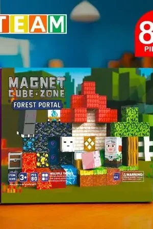 Cubos Magnéticos 3D Didácticos STEAM Caja 80 Piezas FOREST PORTAL Must-Have