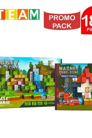 Cubos Magnéticos 3D Didácticos STEAM 100pz+80pz PROMO PACK 180 Piezas Originale