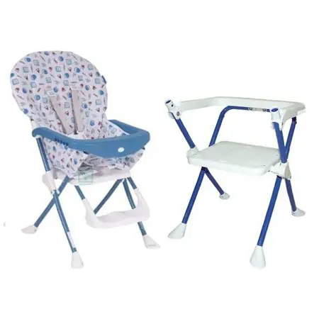 Silla De Comer 2 en 1 Plegable Ebaby Badala628 Azul Nuovo Arrivo