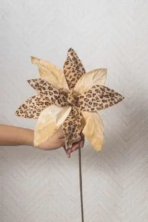 Economico Flor Poinsettia Dorado Miro Madrid