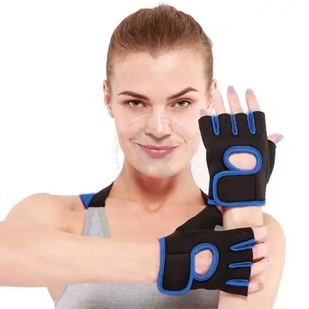 Nuova Collezione Guantes para Levantamiento Azul Talla M
