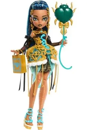 Monster High Cleo de Nile, vestido dorado y accesorios de fiesta Soddisfatti O Rimborsati