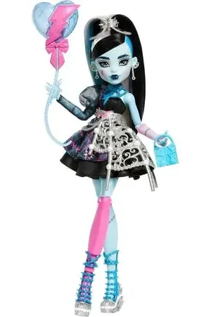 Monster High Frankie Stein, vestido negro y accesorios temáticos Quantità Limitata