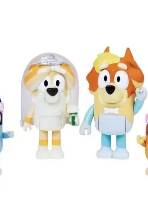 Più Venduto BLUEY pack 4 figuras boda 6-7 cm articuladas