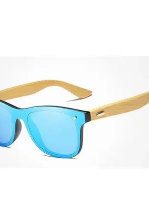Offerta Speciale Lentes Espejo Polarking UV400 modelo Wayfarer Bamboo Talla Estandar Beige