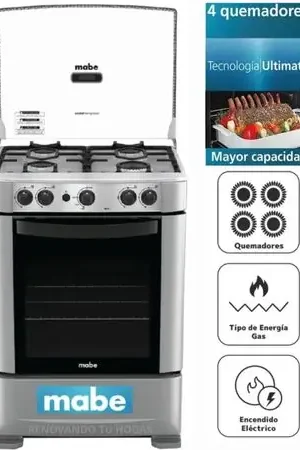 Spedizione Espresso Cocina de Pie a Gas Mabe 4 Hornillas 60 cm CMP6010FG1 Silver